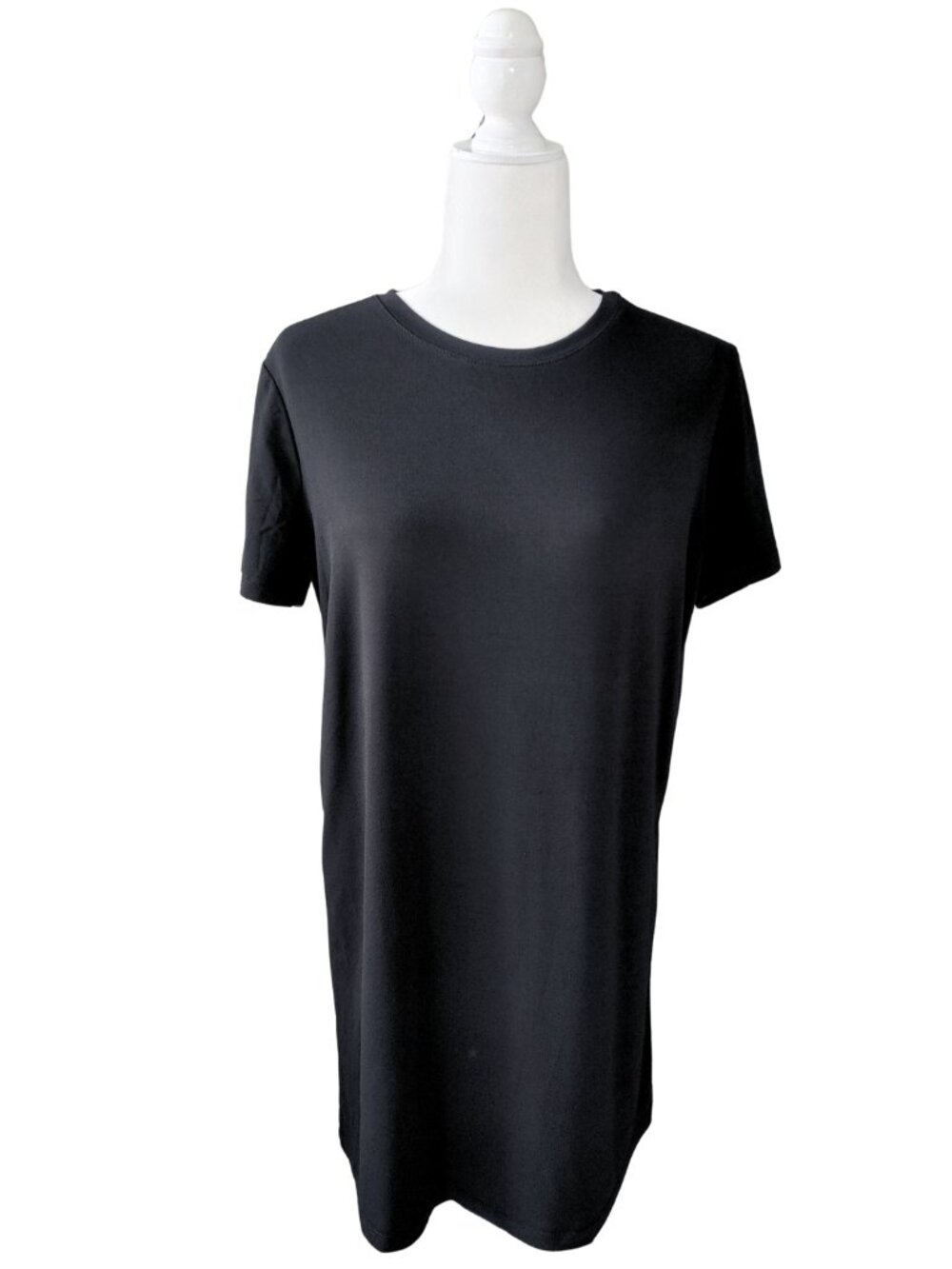 FOREVER21 Classic Black Short Sleeve Shift Dress - Size Large